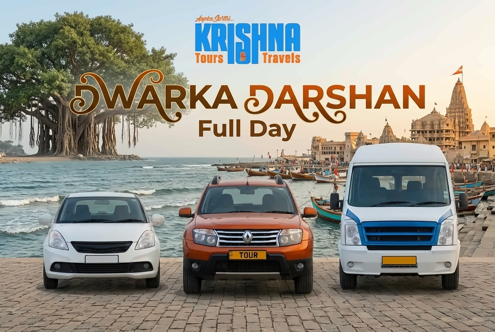 Dwarka Darshan full day taxi tour – Bet Dwarka and Sudarshan Setu