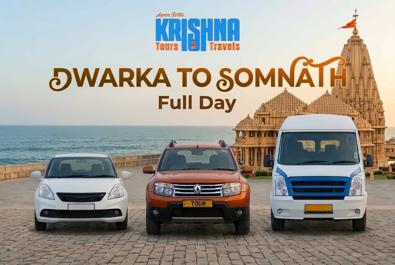 Dwarka to Somnath darshan by Taxi – Somnath Temple